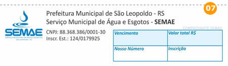Informações referente a leitura do hidrômetro. Com o número de identificação do hidrômetro e informações sobre a leitura. Tendo-se como referência a leitura atual.